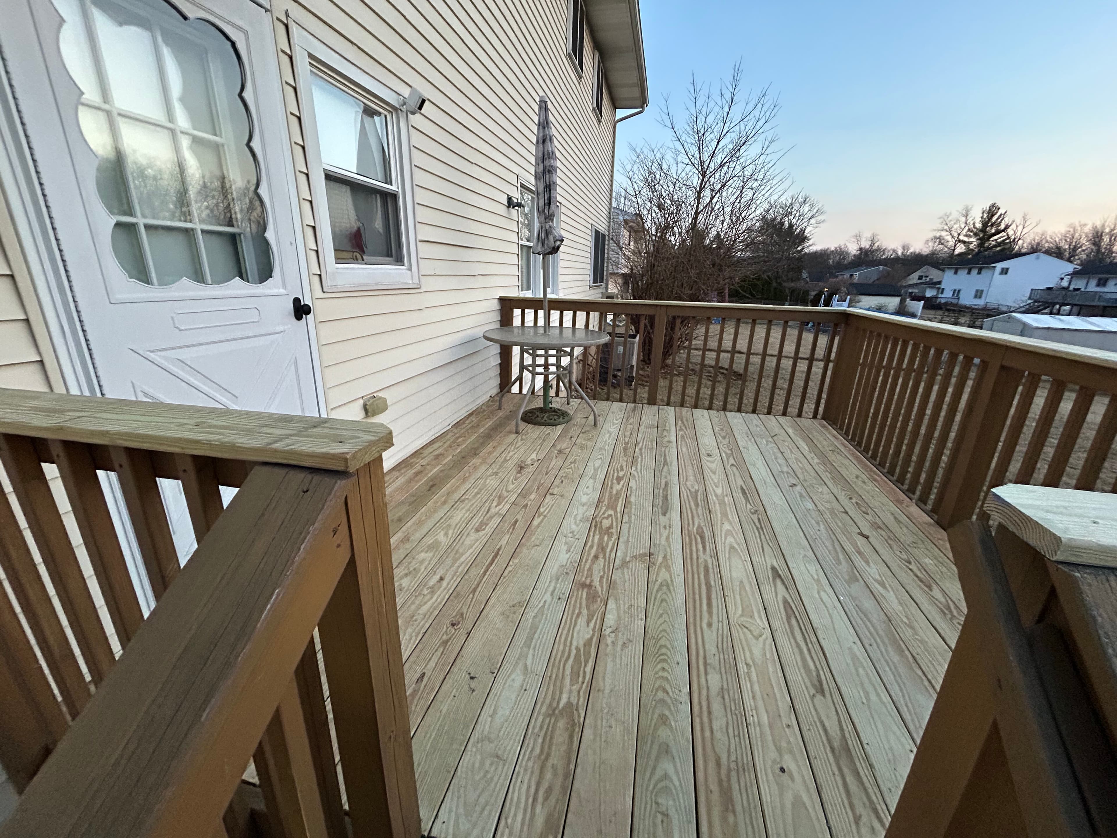 New wood deck completed