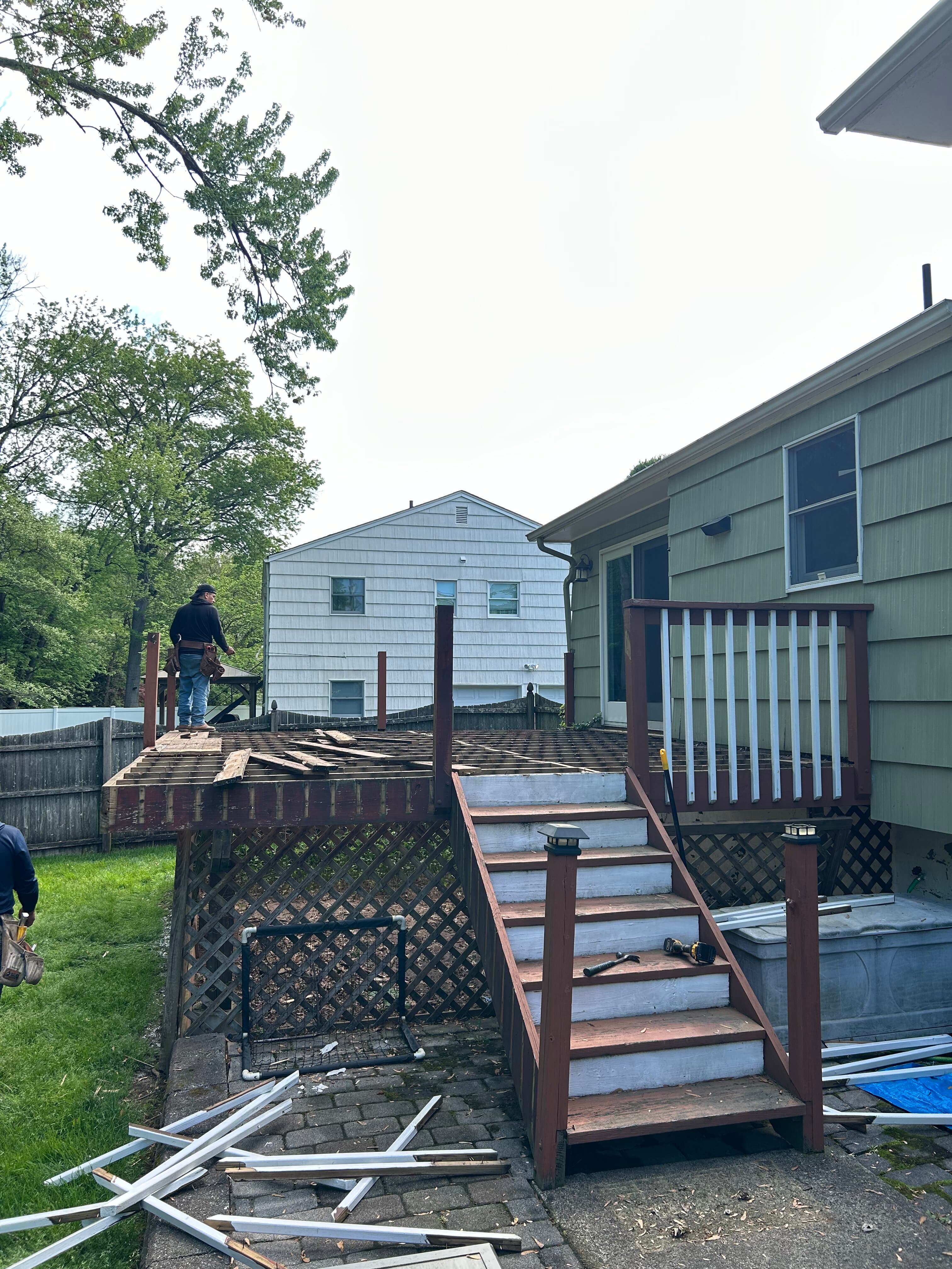 Full deck replacement in progress