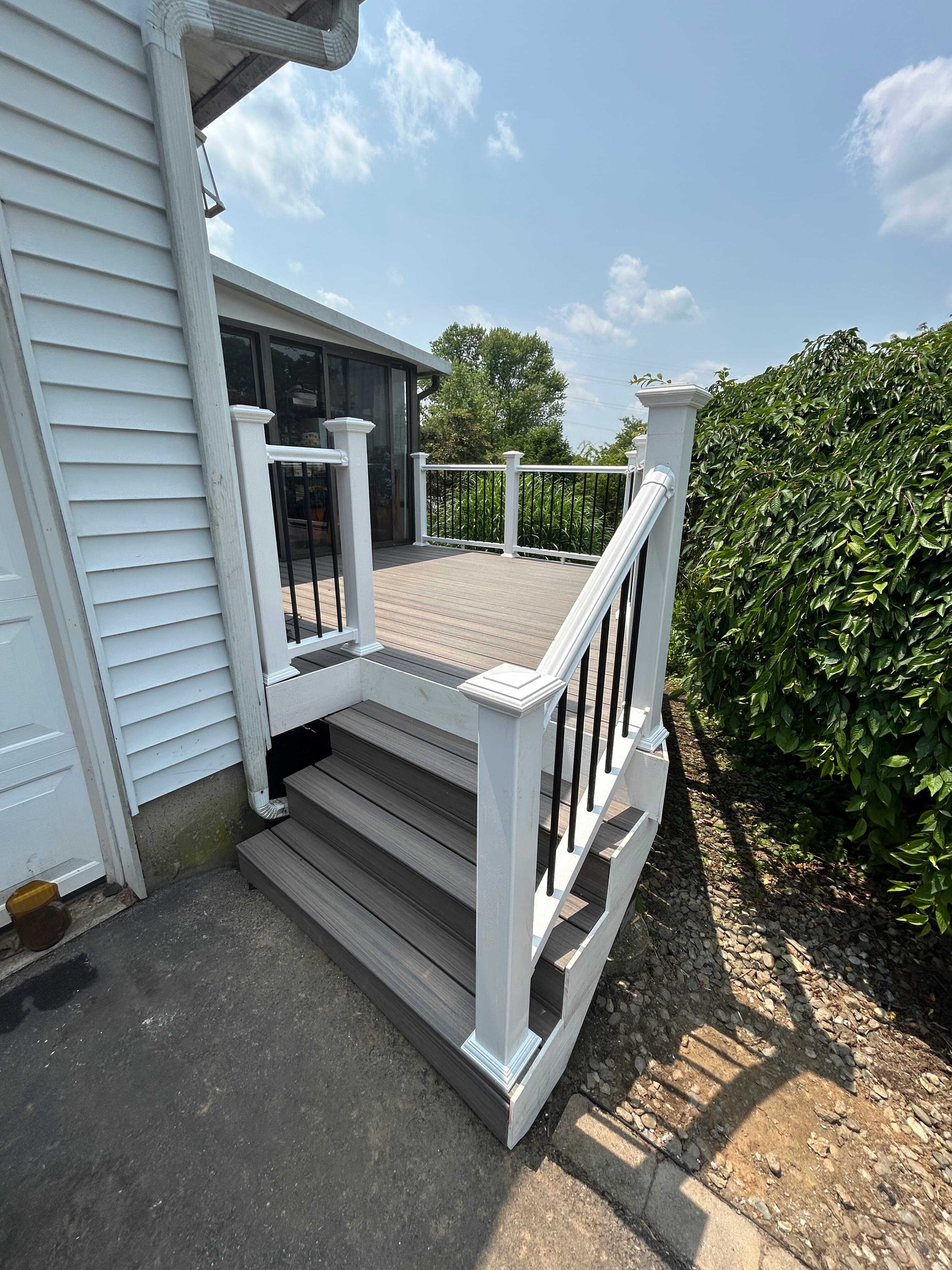 Composite deck stair detail