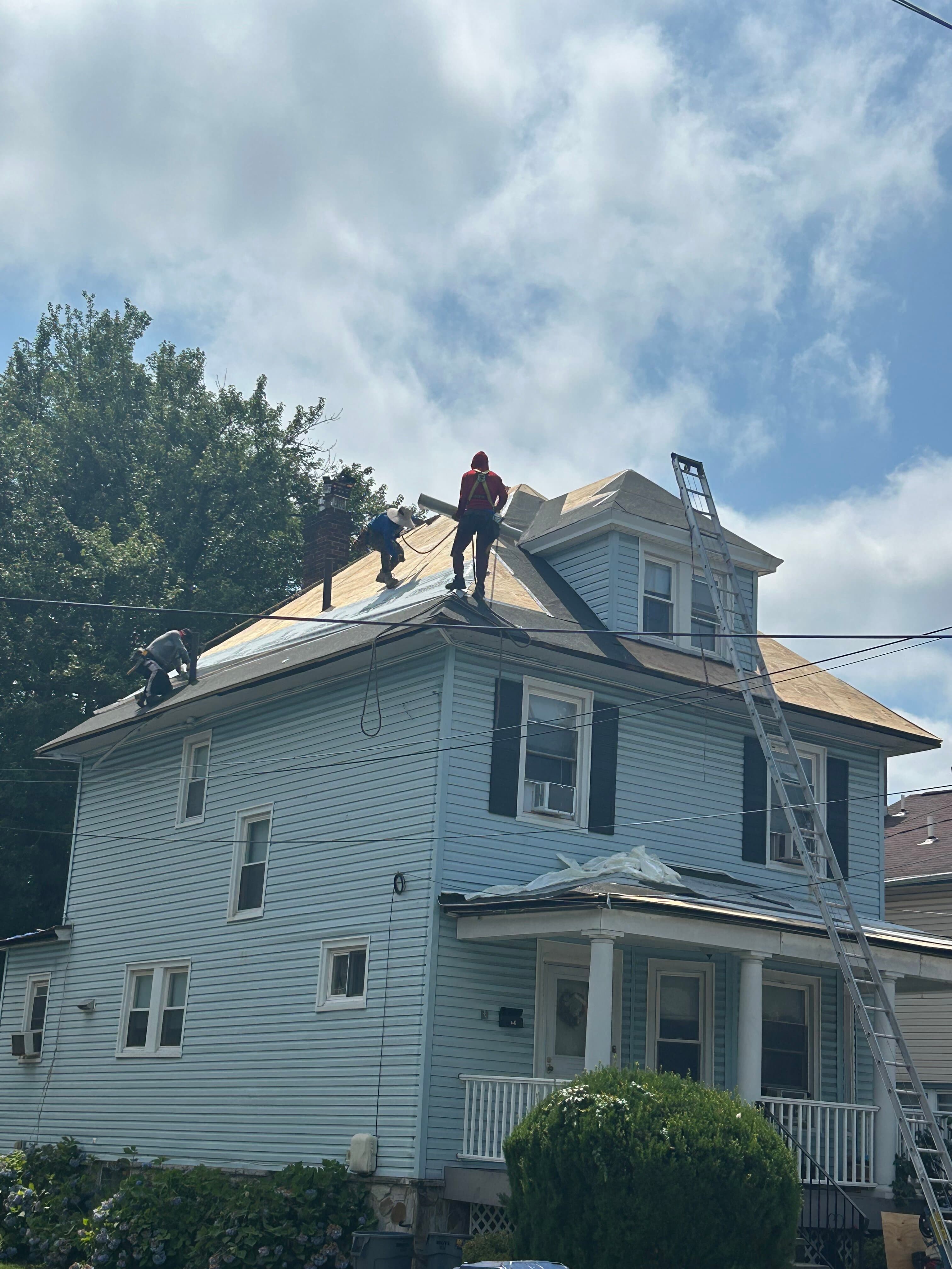 Roofing installation in progress — New Jersey