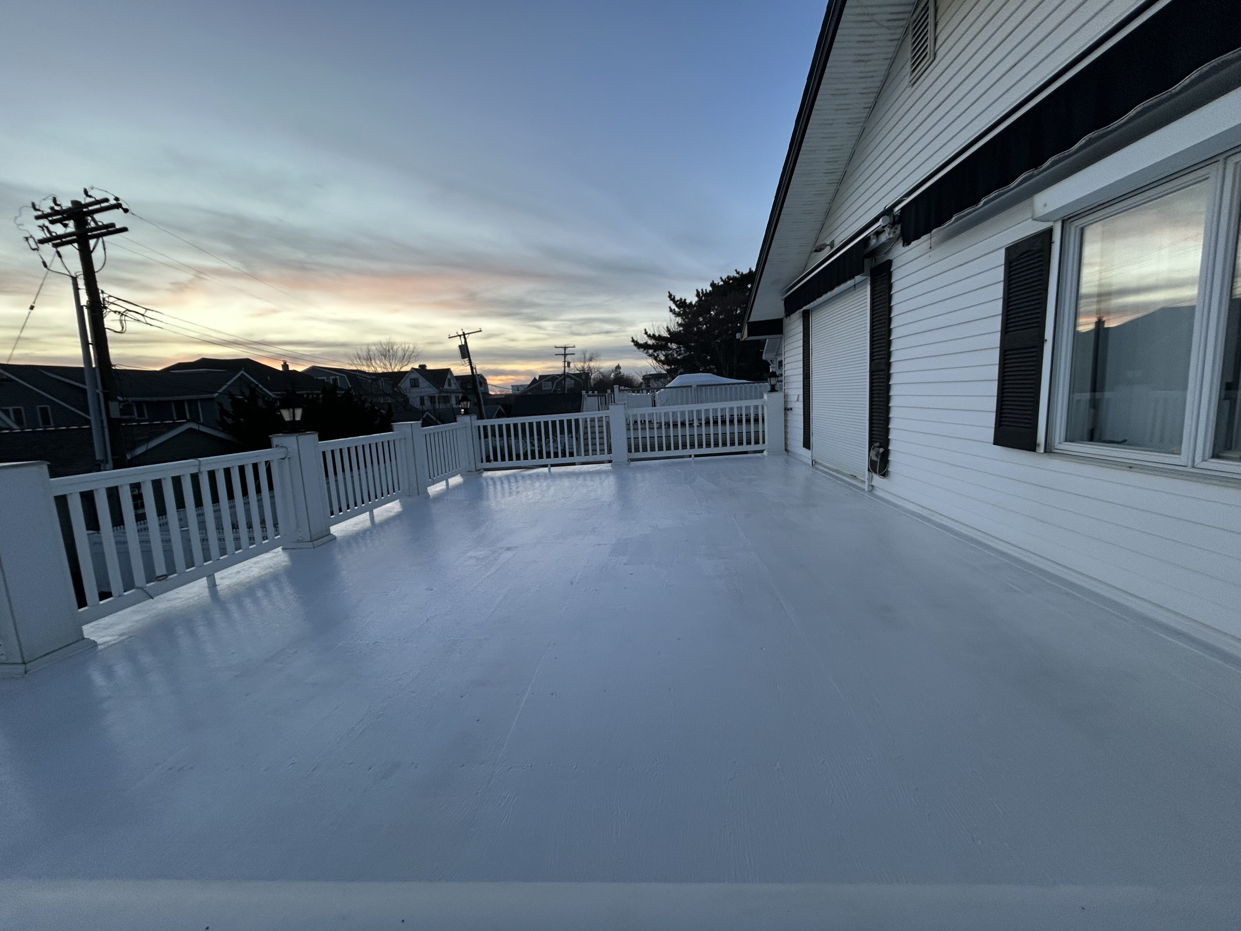 Completed White Flat Deck