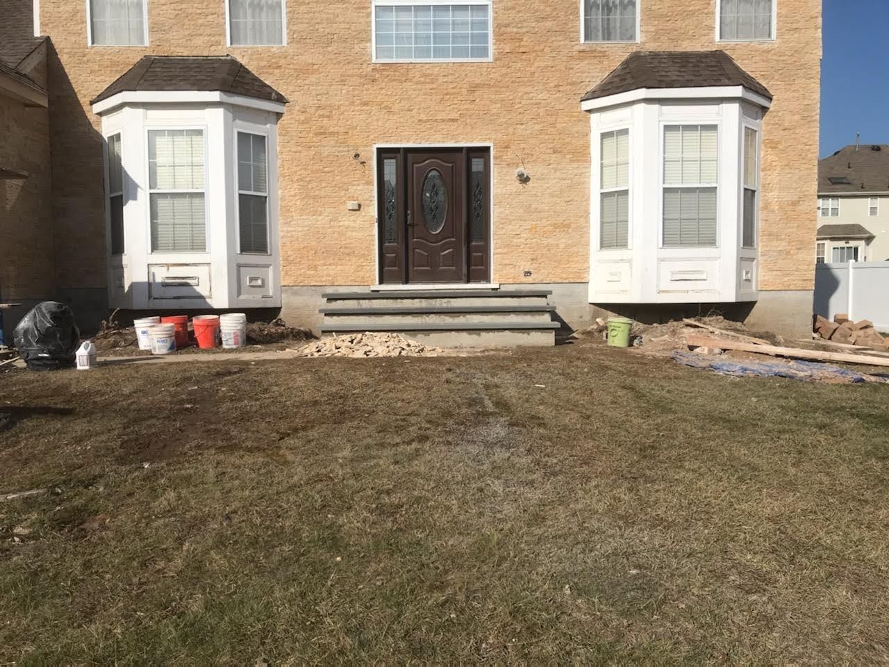 Brick Home Entry Construction