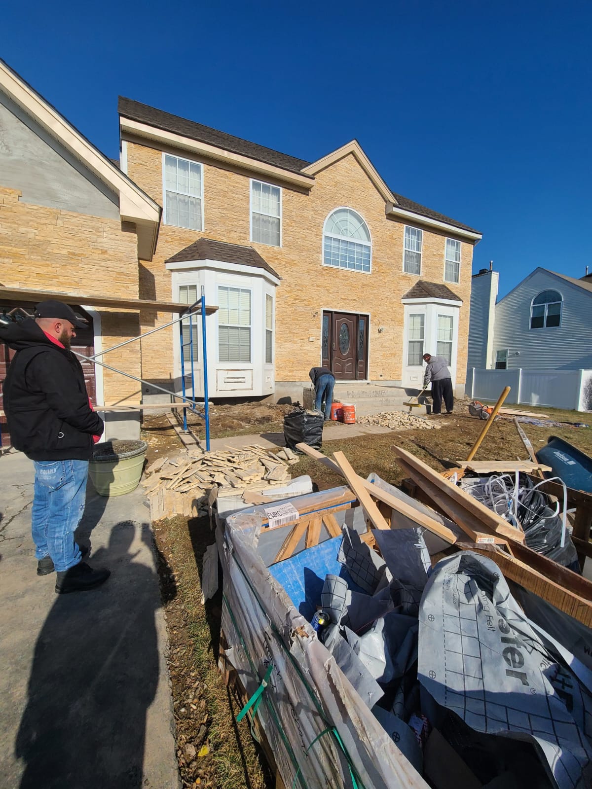 Masonry Entry Work in Progress